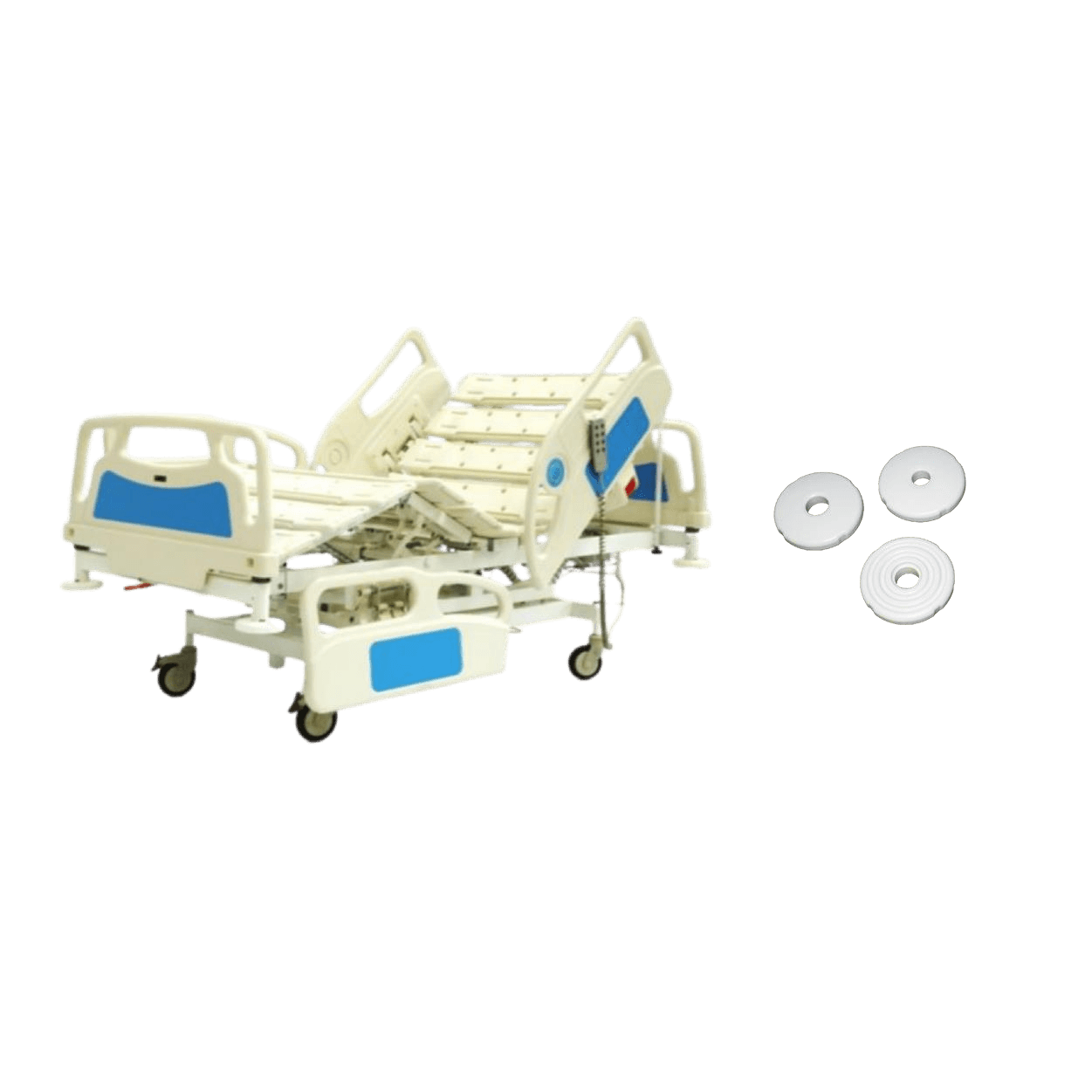 Hospital beds with Aakaar buffer wheels