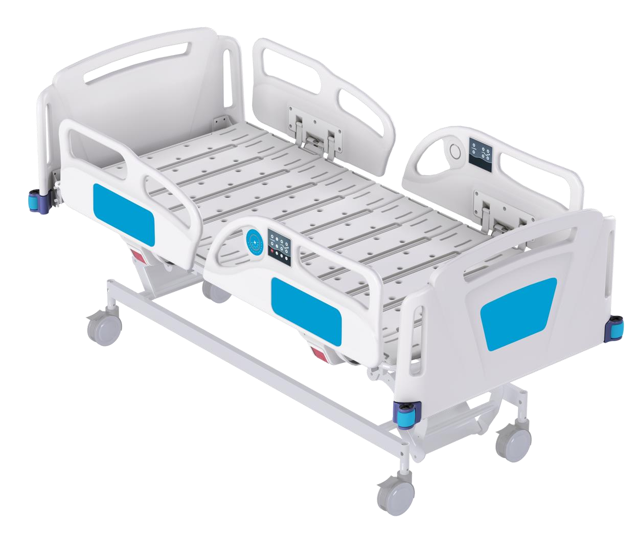 Hospital bed assembled from Furnastra components